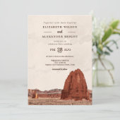 Hauptstadt Riff NP Utah Kathedrale Tal Wasserfarbe Einladung (Stehend Vorderseite)