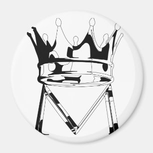 Hauptstadt SCHREIBEN MIT KRONSCHWARZ UND WEISS Magnet