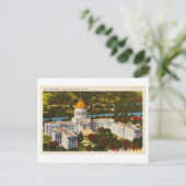 Hauptstadt Vintager Staat in Charleston, West Virg Postkarte (Stehend Vorderseite)