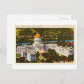 Hauptstadt Vintager Staat in Charleston, West Virg Postkarte (Vorne/Hinten)