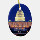 Hauptstadt Washington DC United Staaten in Dusk Keramik Ornament (Hinten)
