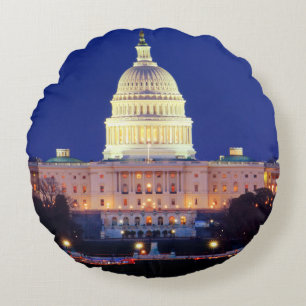 Hauptstadt Washington DC United Staaten in Dusk Rundes Kissen