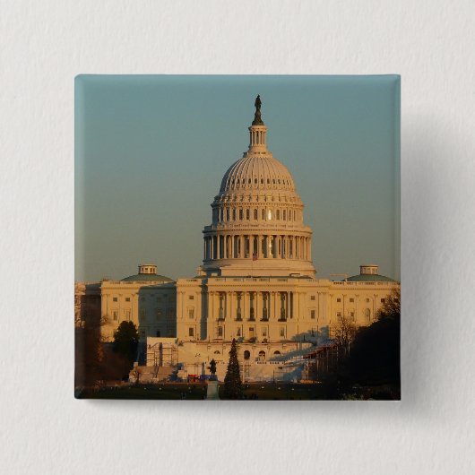 Hauptstadt zu Weihnachten - Washington DC Urlaub Button (Vorderseite)