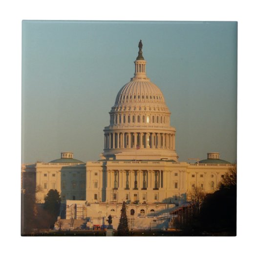 Hauptstadt zu Weihnachten - Washington DC Urlaub Fliese (Vorderseite)