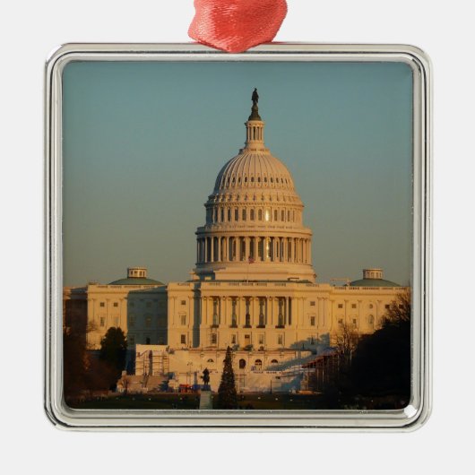 Hauptstadt zu Weihnachten - Washington DC Urlaub Ornament Aus Metall (Vorne)