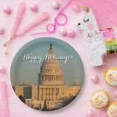 Hauptstadt zu Weihnachten - Washington DC Urlaub Pappteller (Party)