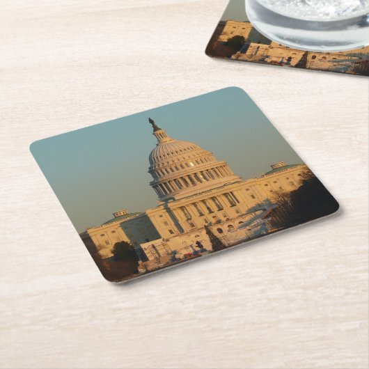 Hauptstadt zu Weihnachten - Washington DC Urlaub Rechteckiger Pappuntersetzer (angewinkelt)