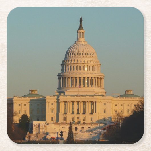 Hauptstadt zu Weihnachten - Washington DC Urlaub Rechteckiger Pappuntersetzer (Vorderseite)