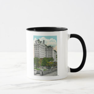 Hauptstadts-Annäherungs-Ansicht von NY Telefon Co. Tasse