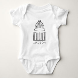 Hauptstadts-Gebäude Madisons Wisconsin Baby Strampler