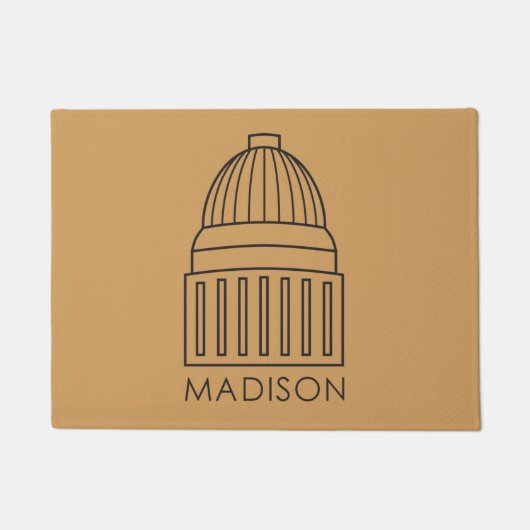 Hauptstadts-Gebäude Madisons Wisconsin Fußmatte (Vorderseite)