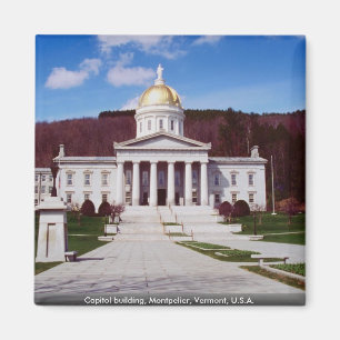 Hauptstadts-Gebäude, Montpelier, Vermont, USA Magnet
