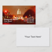 Hauptstadts-Gebäude nachts Visitenkarte (Vorne/Hinten)