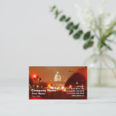 Hauptstadts-Gebäude nachts Visitenkarte (Stehend Vorderseite)