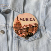 Hauptstadts-Gebäude-Washington DC Murica Amerika Button (Beispiel)
