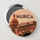 Hauptstadts-Gebäude-Washington DC Murica Amerika Button (Vorne & Hinten)