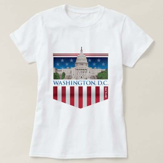 Hauptstadts-Gebäude - Washington DC T-Shirt (Design vorne)