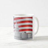 Hauptstadts-Gebäude Washington DCs US mit der Kaffeetasse (VorderseiteRechts)