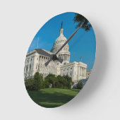Hauptstadts-Gebäude-Westansicht Runde Wanduhr (Winkel)