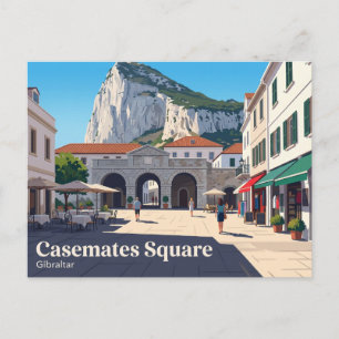 Hauptstraße & Casemates Square Gibraltar Postkarte