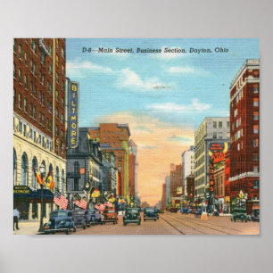 Hauptstraße, Dayton, Ohio Vintage Poster