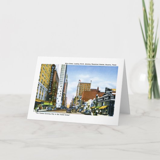 Hauptstraße, Houston, Texas Karte (Vorderseite)