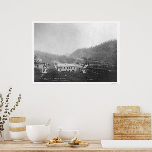 Hauptstraße in Chitina, Alaska 1916 Poster (Küche)