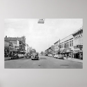 Hauptstraße in Walla Walla, WA Fotografie Poster