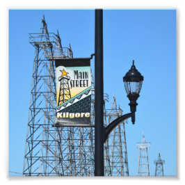 Hauptstraße, Kilgore, Texas, Öl-Derricks Fotodruck