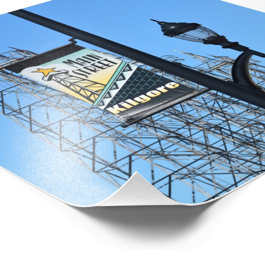 Hauptstraße, Kilgore, Texas, Öl-Derricks Fotodruck (Ecke)