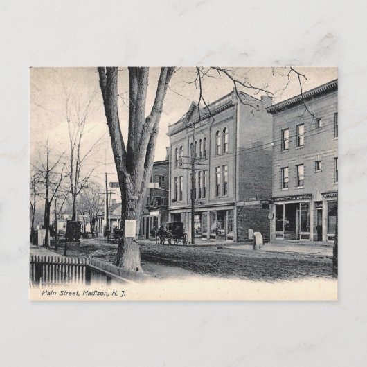 Hauptstraße, Madison, New Jersey 1908 Postkarte (Vorderseite)
