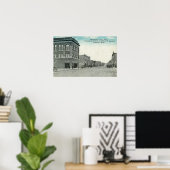 Hauptstraße mit Blick auf WestLewiston, MT Poster (Heimbüro)