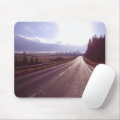 Hauptstraße mit niedrigem Winter Sun. Mousepad (Mit Mouse)