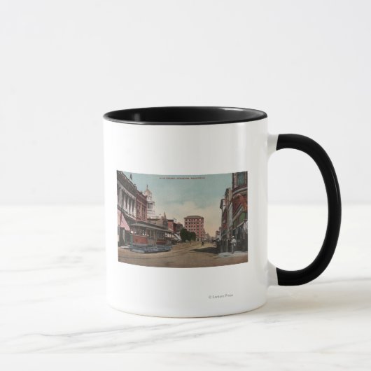 Hauptstraße mit Street Car Tasse (Rechts)