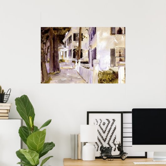 Hauptstraße, Nantucket, schöne Kunst, Poster (Heimbüro)