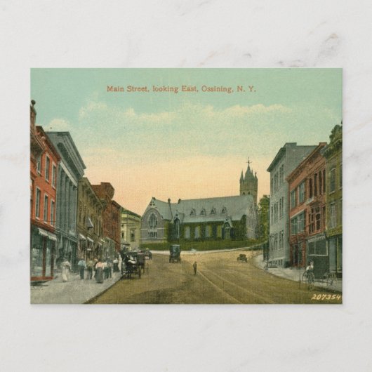 Hauptstraße, Ossining, NY Vintage Postkarte (Vorderseite)