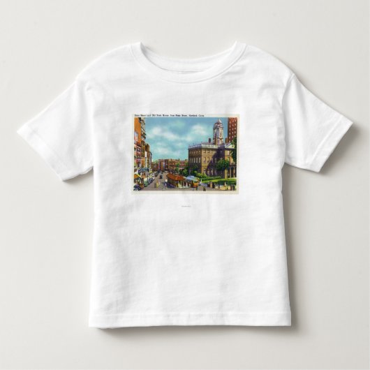 Hauptstraßen-Ansicht der Staats-Straße u. des Kleinkind T-shirt (Vorderseite)