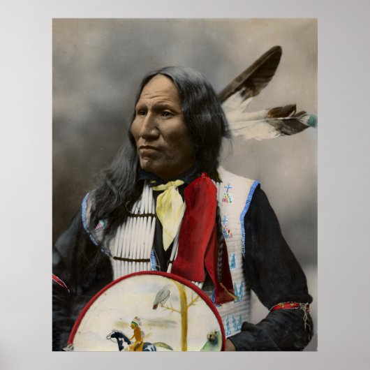 Hauptstreiks mit Nase, Oglala Sioux 1899 Poster (Vorne)