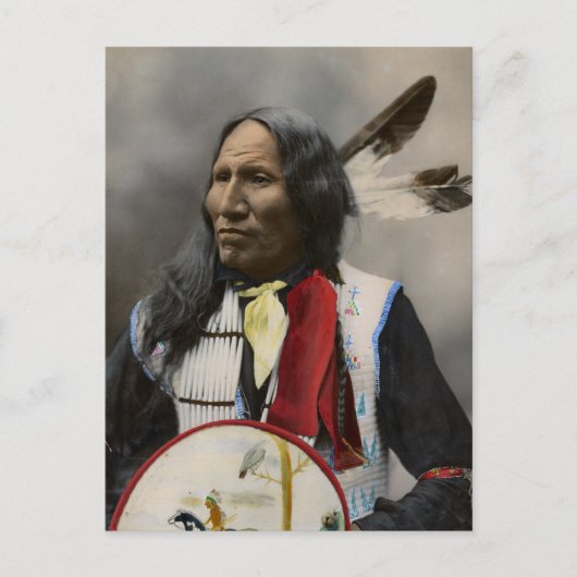 Hauptstreiks mit Nase, Oglala Sioux 1899 Postkarte (Vorderseite)