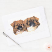 Hauptstudie für tibetische Spaniels Rechteckiger Aufkleber (Umschlag)