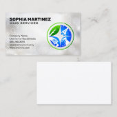 Hauptsymbole für die Reinigung | Seifenblasen Visitenkarte (Vorne/Hinten)