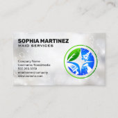 Hauptsymbole für die Reinigung | Seifenblasen Visitenkarte (Vorderseite)