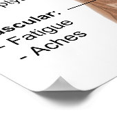 Hauptsymptome einer infektiösen Pneumonie Diagramm Poster (Ecke)