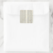 Haupttemperaturelemente Quadratischer Aufkleber (Tasche)