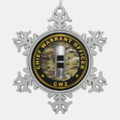 Hauptverantwortlicher für den Haftbefehl CW2 Schneeflocken Zinn-Ornament (Vorderseite)