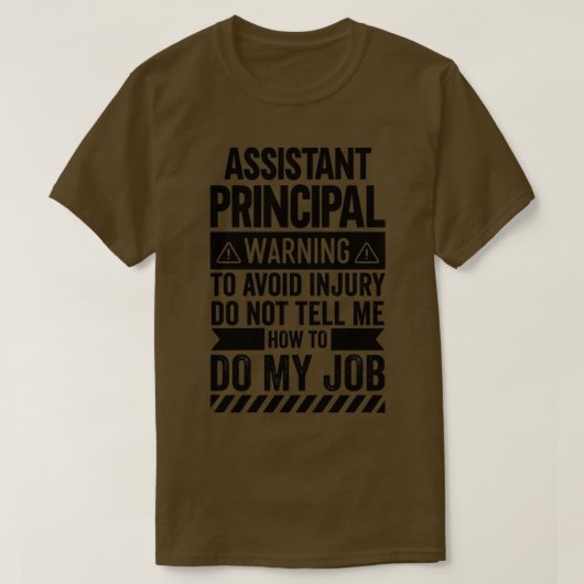 Hauptwarnung eines Assistenten T-Shirt (Design vorne)