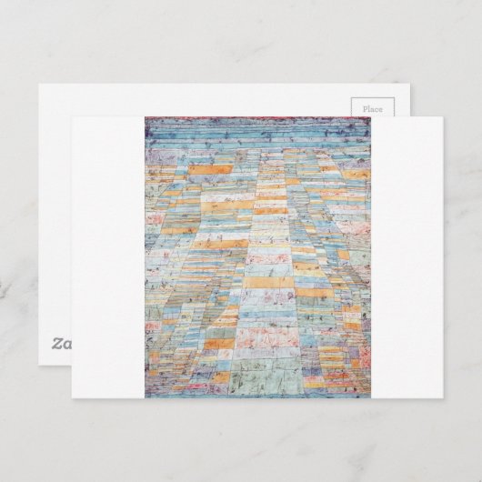 Hauptweg und Wege von Paul Klee Postkarte (Vorne/Hinten)