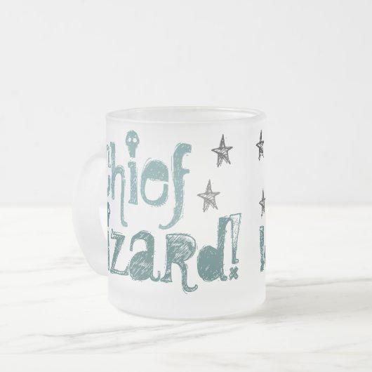 HauptZauberer! mattierte GlasTasse Mattglastasse (Vorderseite Links)