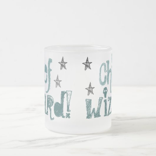 HauptZauberer! mattierte GlasTasse Mattglastasse (Mittel)