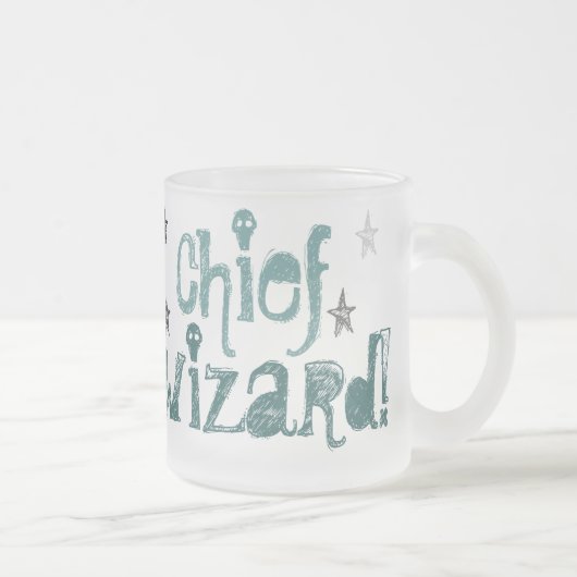 HauptZauberer! mattierte GlasTasse Mattglastasse (Rechts)